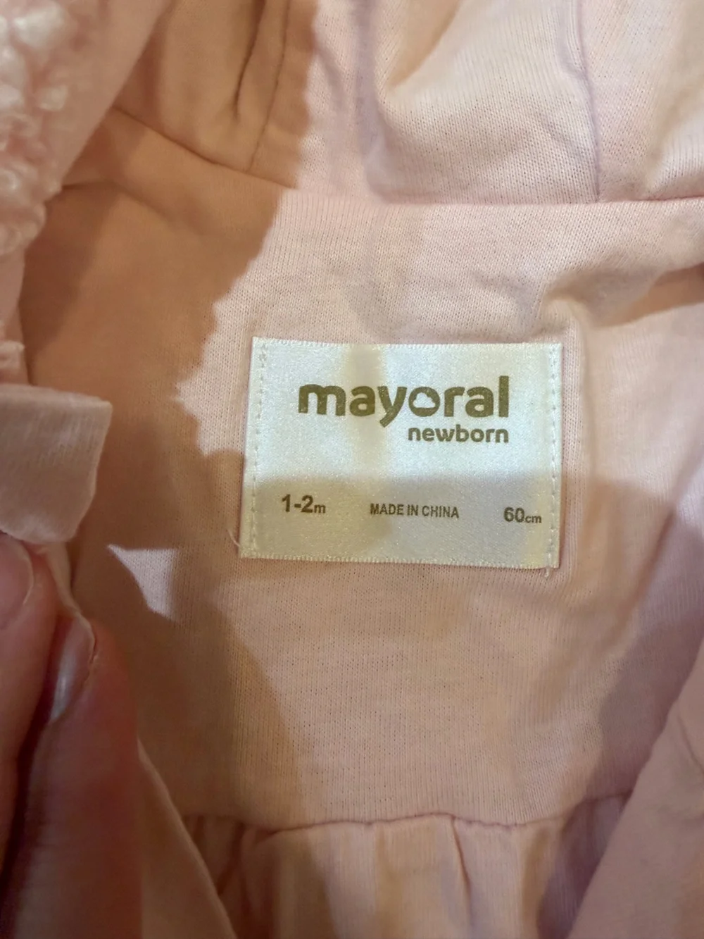 Mayoral Light Pink Hooded Baby Coat
